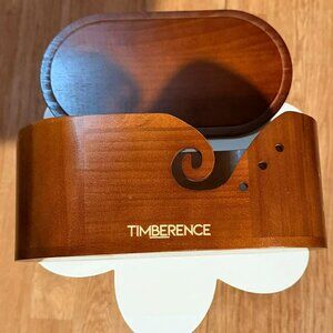 Oval Wooden Yarn Bowl – Premium Smooth Finish with Swirl Feed & Hook Holes